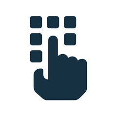 Hand icon symbol vector image. Illustration of the human finger design image