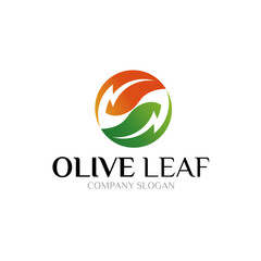 abstract logo design. olive leaf logo design