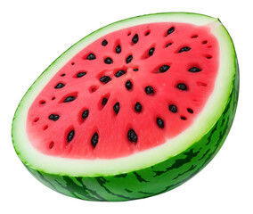 Slice of watermelon on white background