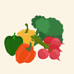 Vegetable Healthy Vegetarian Diet Vitamin Food Harvest Vegan Food Farm Market Symbol Icon Element