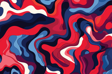 A colorful camouflage pattern, abstract organic shapes