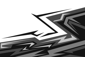 Illustration Vector graphic of Abstract Racing Stripes Background With Grey And Black Color fit for Racing Design etc.