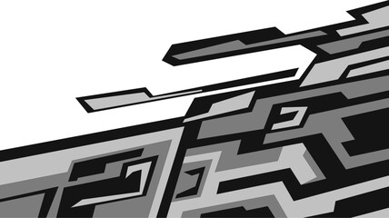 Illustration Vector graphic of Abstract Racing Stripes Background With Grey And Black Color fit for Racing Design etc.