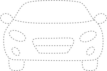 hand drawn vector illustration of a car