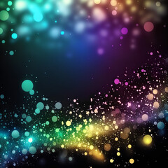 abstract background with bokeh, rainbow, colorful, twinkle