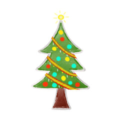 Christmas tree illustration. Transparent elements. Christmas festival pattern. Fire ball.Christmas tree. Cute Christmas tree drawing. Greeting postcard illustration
