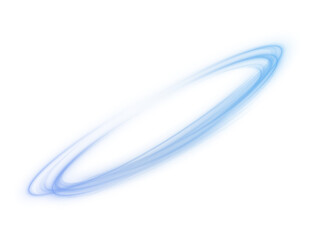 Luminous blue lines png of speed. Light glowing effect png. Abstract motion lines. Light trail wave, fire path trace line, car lights, optic fiber and incandescence curve twirl. Background white.

