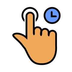 Illustration Vector Graphic of Touch, hold, hand gestures Icon