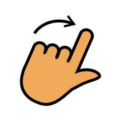 Illustration Vector Graphic of Swipe, right, hand gestures Icon