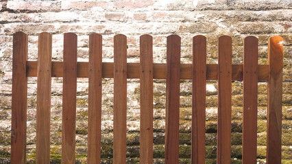 Naklejka premium Unique wooden fence pattern with a rustic theme. This wooden fence is for decoration