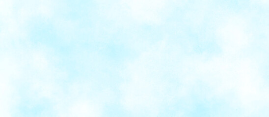 Morning fresh and shiny Natural sky beautiful blue and white texture with clouds, soft sky blue watercolor vector background, fresh winter morning sky vector illustration.