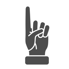 Hand icon symbol vector image. Illustration of the human finger design image