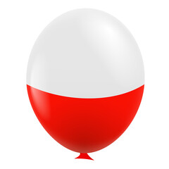 Poland flag in the shape of a balloon. Illustration
