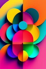 abstract colorful background half circles
