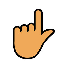 Illustration Vector Graphic of Point, up, hand gestures Icon