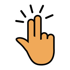 Illustration Vector Graphic of tap, hand gestures Icon