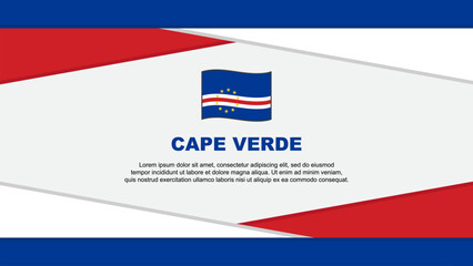 Cape Verde Flag Abstract Background Design Template. Cape Verde Independence Day Banner Cartoon Vector Illustration. Cape Verde Vector