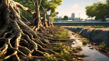 The phenomenon of large thorny roots in urban generative ai