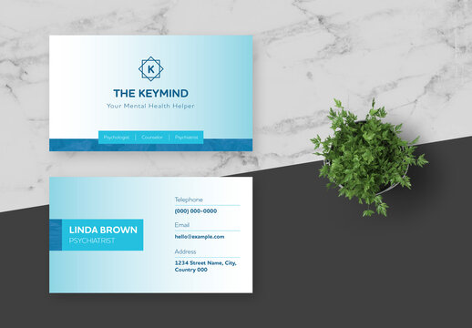 Blue Gradient Corporate Business Card
