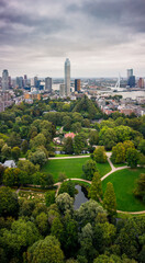View on the skyline of Rotterdam seen from the Euromast