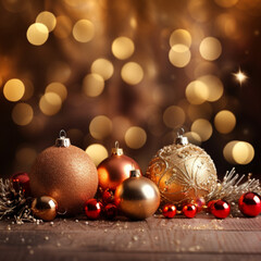 christmas background with balls