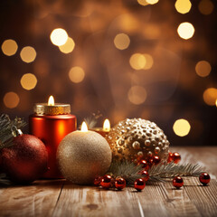 christmas decoration with candle