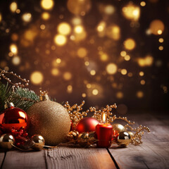 christmas background with christmas balls