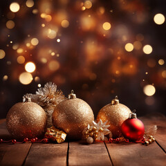 christmas background with balls