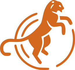 Cheetah logo design, Cheetah emblem, Fast cheetah icon, Wildcat logo