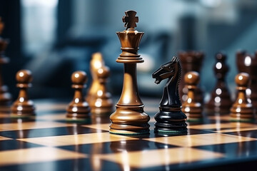 chess board game with strategy
