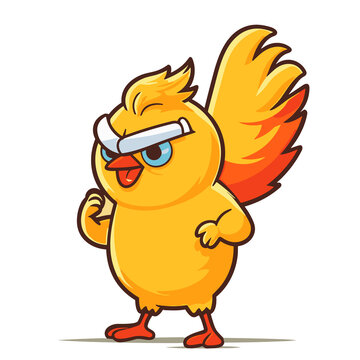 Chicken Dabbing Pose Cartoon , Illustration, Cartoon PNG