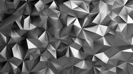 Fototapeta premium Abstract metallic background with silver triangles