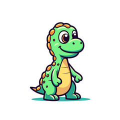 Fototapeta premium Dinosaur standing cartoon , Illustration, Cartoon PNG