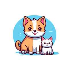 Dog and cat friend cartoon , Illustration, Cartoon PNG