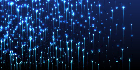 Futuristic glowing line rays data flows concept.