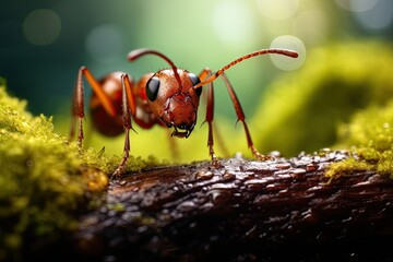 Macro photography of an ant