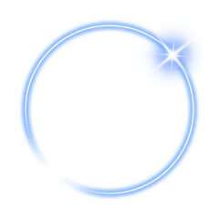 blue light circle sparkle neon