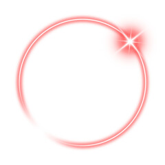 red light circle sparkle neon