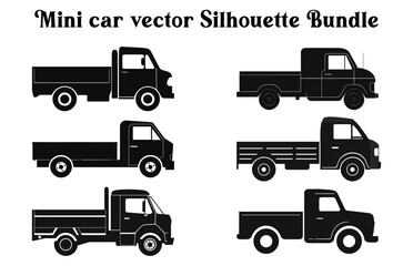 Vector Car Silhouettes Bundle, Set of Car vector silhouette Clipart