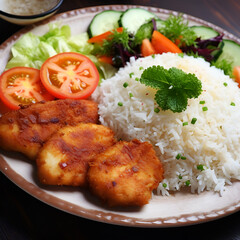 wings with vegetables