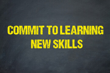 commit to learning new skills - obrazy, fototapety, plakaty
