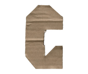Obraz premium Damaged Cardboard PNG Alphabet