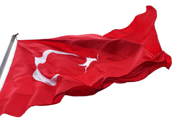 Turkish flag waving in wind