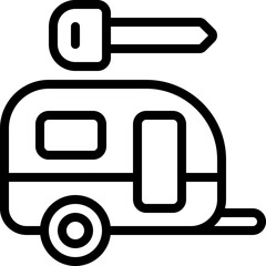Rent Caravan Key Icon