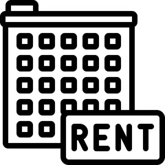 Rental Office Building Icon