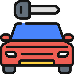 Rental Car Key Icon