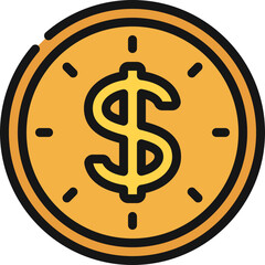 Money Deadline Clock Icon