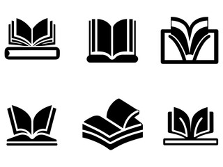 Book Icon vector Illustration black color a set of group