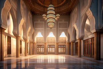 Innovative Mosque Interior, Modern Elegance