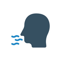 halitosis bad smell icon vector illustration - obrazy, fototapety, plakaty